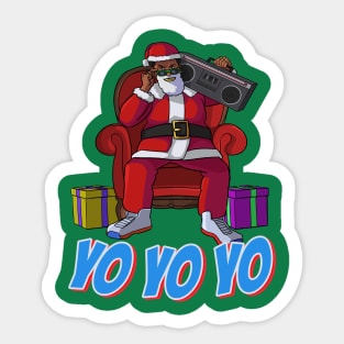 African American Santa Claus Christmas Sticker